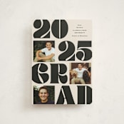 "Vintage Bold" - Graduation Announcements in Cream by Baumbirdy - Front