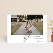 "Minimal Script" - Graduation Announcements in Obsidian by Kamala Nahas - Front