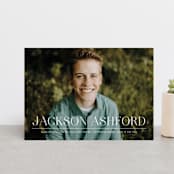 "Classy Stack" - Graduation Announcements in Limestone by Erica Krystek - Front