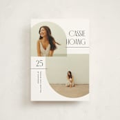 "Geo Duo" - Graduation Announcements in Snow by Pixel and Hank - Front