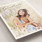 "portrait script" - Graduation Announcements in Onyx by Sarah Curry - Detail