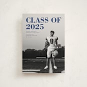 "Bold Headline" - Graduation Announcements in Midnight by Emily Sabol Goss - Front