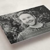 "Understated" - Graduation Announcements in Salt by Ekko Studio - Detail
