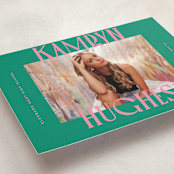 "Kamryn" - Graduation Announcements in Emerald by Erin German - Detail