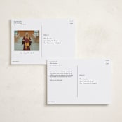 "Checked Out" - Graduation Announcements in Pine by Rachel Cassel - Back of Card Options