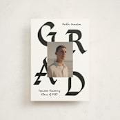 "Calligraphic Ink" - Graduation Announcements in Cotton by Chryssi Tsoupanarias - Front