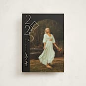 "Shiny year" - Graduation Announcements in Noir by Creo Study - Front