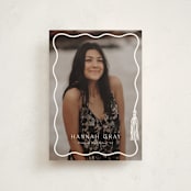 "Tassel Scallop" - Graduation Announcements in Snow by Susan Zinader - Front