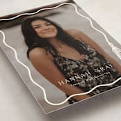 "Tassel Scallop" - Graduation Announcements in Snow by Susan Zinader - Detail