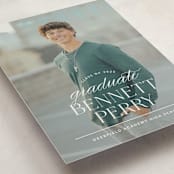 "Academy" - Graduation Announcements in Pearl by Jennifer Postorino - Detail