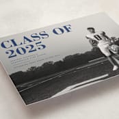 "Bold Headline" - Graduation Announcements in Midnight by Emily Sabol Goss - Detail