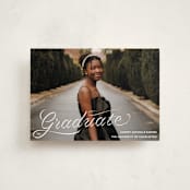 "Ribbons and Cords" - Graduation Announcements in Ink by Megan Davis - Front