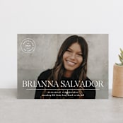 "Modern Crest" - Graduation Announcements in Clouds by Owl and Toad - Front