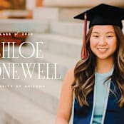 "Modern Serif" - Graduation Announcements in Snow by Ellen Schlegelmilch - Detail