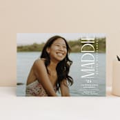 "Pillar" - Graduation Announcements in Snow by Owl and Toad - Front