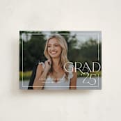 "Broken Border" - Graduation Announcements in Snow by Lauren Chism - Front