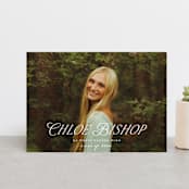 "Chic Name" - Graduation Announcements in Cloud by Carolyn MacLaren - Front