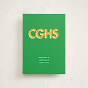 "Bold Initials" - Graduation Announcements in Grass by mo kelley - Front
