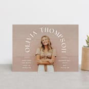 "Arched Name" - Graduation Announcements in Opal by Ana Sharpe - Front