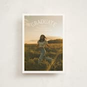 "Study Guide" - Graduation Announcements in Cloud by Carolyn MacLaren - Front