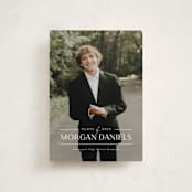"Grad in Overlay" - Graduation Announcements in Eggshell by Carolyn MacLaren - Front