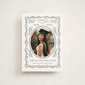 "Ivy Grad" - Graduation Announcements in Linen by Paper Sun Studio - Front