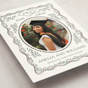 "Ivy Grad" - Graduation Announcements in Linen by Paper Sun Studio - Detail
