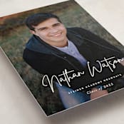 "Signed" - Graduation Announcements in Pearl by Sara Hicks Malone - Detail