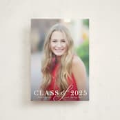 "Timeless Grad" - Graduation Announcements in Pebble by Katy Shen - Front