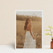 "Graduate Script" - Graduation Announcements in Snow by Sarah Curry - Front