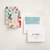 "Grad Party" - Graduation Party Invitations in Confetti by Pixel and Hank - Assembled