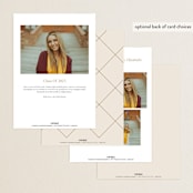 "Typeset" - Graduation Party Invitations in Dove by Erin L. Wilson - Back of Card Options