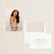 "Typeset" - Graduation Party Invitations in Dove by Erin L. Wilson - Assembled