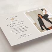 "Official Party" - Graduation Party Invitations in Ecru by Hooray Creative - Detail