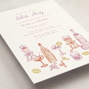 "cocktails and laughter" - Graduation Party Invitations in Orchid by Cass Loh - Detail
