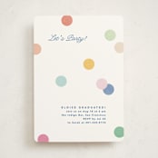 "Confetti party" - Graduation Party Invitations in Rainbow by Creo Study - Front