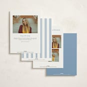 "Stately" - Graduation Party Invitations in Provincial Blue by Creo Study - Back of Card Options