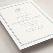 "Chesapeake" - Graduation Party Invitations in Sky Blue by Megan Davis - Detail