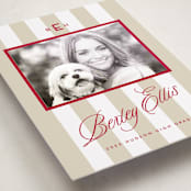 "Bexley" - Graduation Announcement Photo Mount Cards in Parchment by Susan Zinader - Premium Photo Paper Mounted on Card