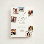 "Polaroid Party" - Graduation Party Invitations in Cotton by Robert and Stella - Front