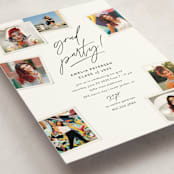 "Polaroid Party" - Graduation Party Invitations in Cotton by Robert and Stella - Detail