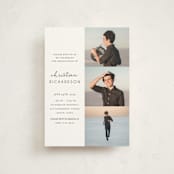 "Patchwork" - Graduation Party Invitations in Snow by Deynaaz Daraei - Front