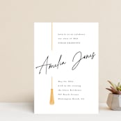 "Written Out" - Graduation Party Invitations in Sunshine by Owl and Toad - Front