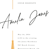 "Written Out" - Graduation Party Invitations in Sunshine by Owl and Toad - Detail