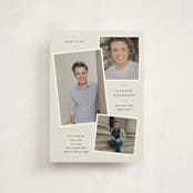 "A Trio" - Graduation Party Invitations in Creamery by That Girl Press - Front