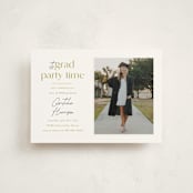 "Grad Party Time" - Graduation Party Invitations in Marigold by Ashlee Townsend - Front