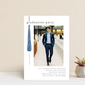 "Tassled" - Graduation Party Invitations in Cobalt by Ashlee Townsend - Front
