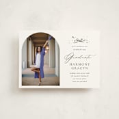 "Arch Photo" - Graduation Party Invitations in Quartz by Becky Nimoy - Front