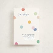 "Confetti party" - Graduation Party Invitations in Rainbow by Creo Study - Front