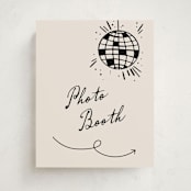 "Disco Direction" - Graduation Party Signs in Cream by Pixel and Hank - Front